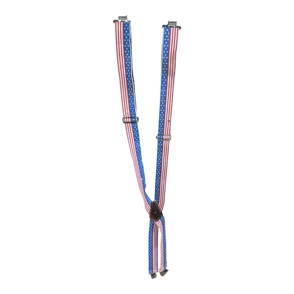 Craftsman Red, White, and Blue‎ Striped Suspenders - Picture 1 of 5